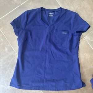 Jaanuu blue scrub top size medium